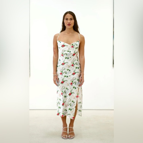 Villa Vizcaya Floral Slip Dress - Picture 1 of 7